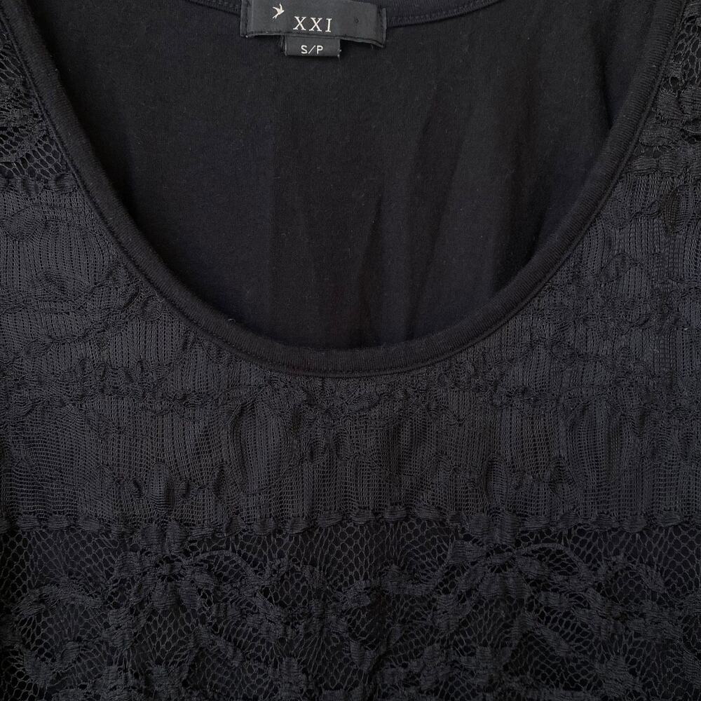 Forever 21 Black Lace Mini Dress Small - Picture 5 of 5